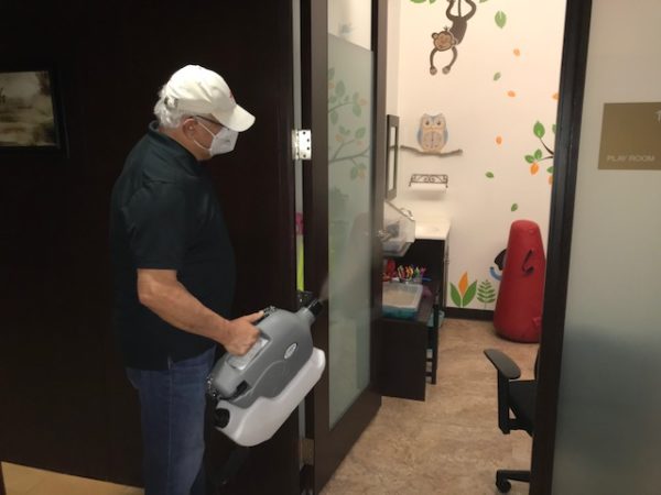 IMG_3199 Sanitizing rooms with fogger